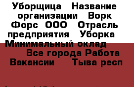 Уборщица › Название организации ­ Ворк Форс, ООО › Отрасль предприятия ­ Уборка › Минимальный оклад ­ 23 000 - Все города Работа » Вакансии   . Тыва респ.